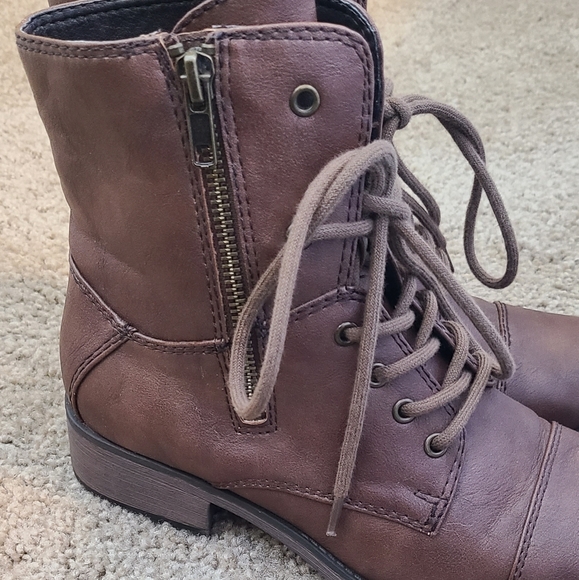 Report combat boots. Brown, size 8. Worn 1 time - Picture 5 of 8